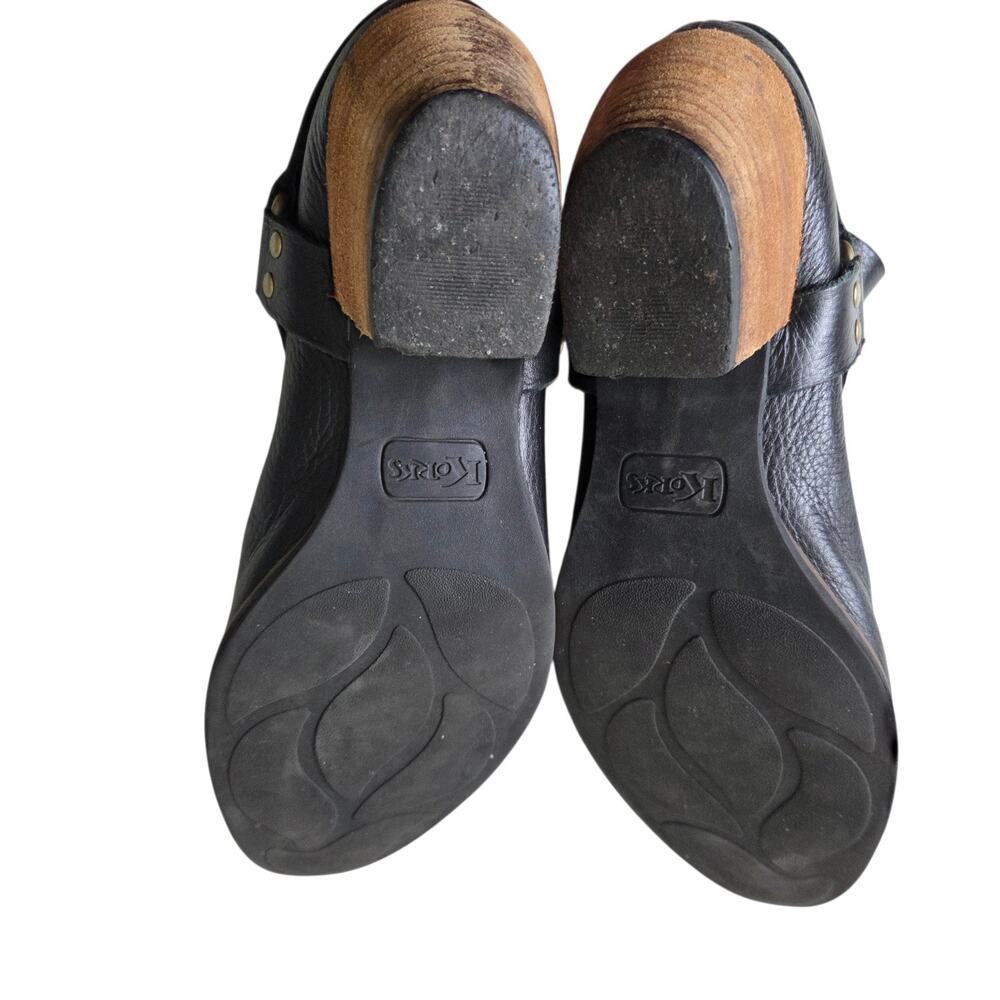 Korks Cyanna Black Pebbled Leather Boot Womens SZ 8.5 Harness Western Boho - Picture 8 of 11